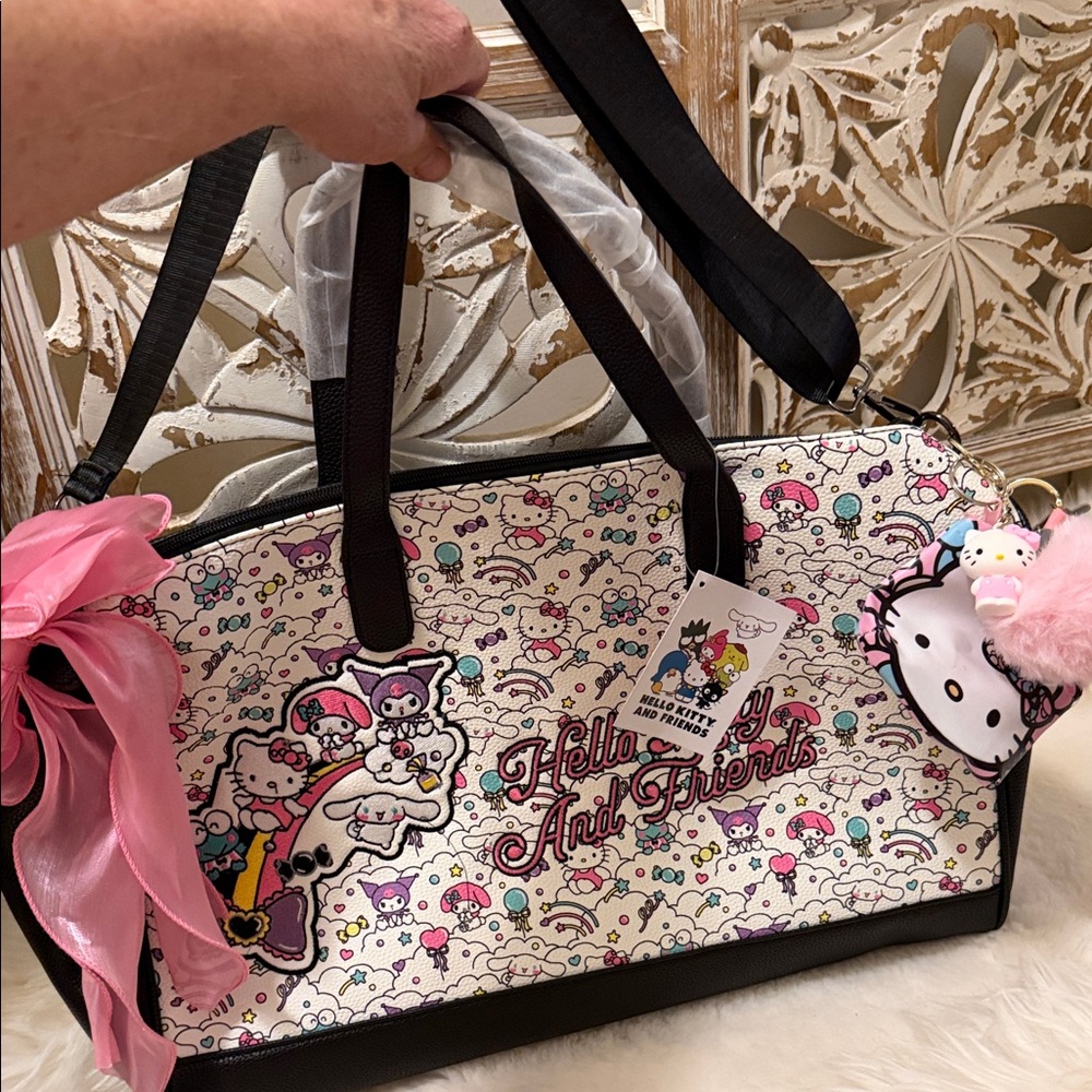 Hello Kitty Pink and Black Travel Bag